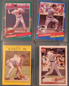 lot 179 image: LOT OF 4 CAL RIPKEN JR. BASEBALL TRADING CARDS AS SHOWN. (YOUR BID X 4)