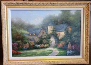 lot 196 image: ORIGINAL FRAMED CANVAS PAINTING IN EXCELLENT CONDITION AS SHOWN.