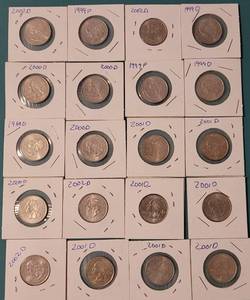 lot 215 image: LOT OF 20 1999-2002 QUARTERS AS SHOWN. (YOUR BID X 20)