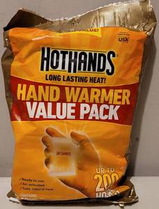 lot 238 image: UNOPENED PACK OF HOTHANDS HAND WARMERS AS SHOWN.