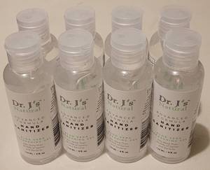 lot 241 image: LOT OF 8 BOTTLES OF DR. JS NATURAL HAND SANITIZER AS SHOWN. EACH 4 OZ. (YOUR BID X 8)