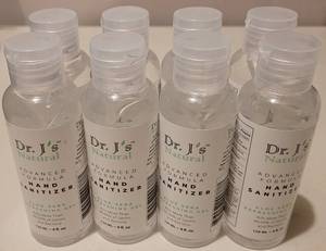 lot 242 image: LOT OF 8 BOTTLES OF DR. JS NATURAL HAND SANITIZER AS SHOWN. EACH 4 OZ. (YOUR BID X 8)