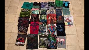 lot 266 image: LOT OF 25 MARVEL SHIRTS IN VARIOUS SIZES AS SHOWN.