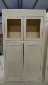 lot 5 image: Beautiful Stain Grade Maple Cabinet 77 14 x 42 14 x 6 14