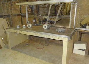 lot 27 image: Ritter Top Shaper Table w 4 AC20 Cylinders, 2 Porter Cable Production Routers, Foot Controls & MORE