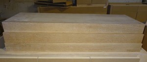 lot 36 image: Set of 3 Beautiful White Oak Floating Shelves.  Each measures 41.5 x 3 x 12