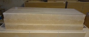 lot 37 image: Set of 3 Beautiful White Oak Floating Shelves.  Each measures 41.5 x 3 x 12