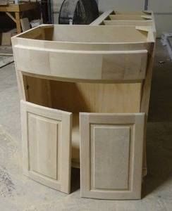 lot 39 image: Beautiful Custom Maple Bathroom Vanity.  Measures 32 x 38.75 x 22.25