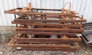 lot 42 image: Lot of 10 Metal Cart Frames