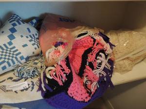 lot 51 image: Afghans x 2 and 2 throws