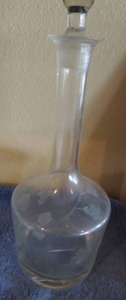 lot 111 image: 14 frosted flower decanter