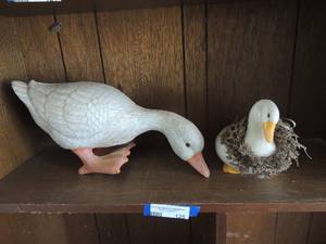lot 125 image: 2 yard art  mother and baby duck