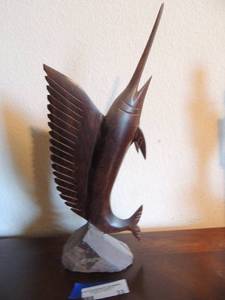 lot 33 image: Sailfish Mahogony wood 16x6