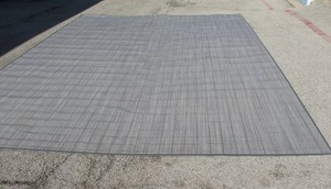 lot 9 image: Large Area Rug - Custom Global Attraction 955 Ash Grey W 12 Nickel Leather, Area Rug
