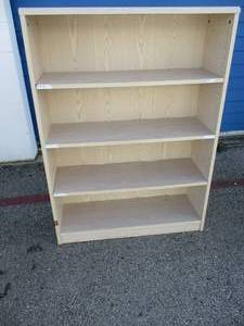 lot 27 image: 4-Adjustable Shelf, Wooden  Book Case