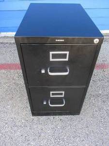 lot 25 image: HON- 25-Deep Black, Vertical File Cabinet, 2-Drawer.