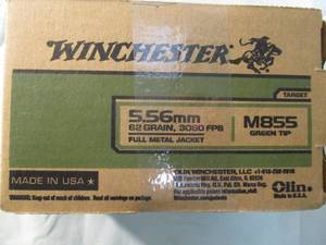 lot 49 image: 200 Rounds - Winchester 5.56mm, M855 NATO Ammunition, 62 Grain, Green Tip, FMJ