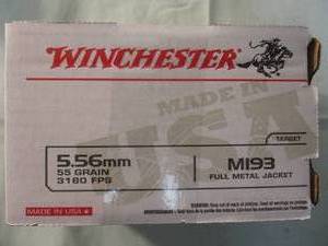 lot 50 image: 200 Rounds- Winchester USA,  5.56  NATO M193 Ammunition, 55 Grain, FMJ.