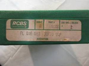lot 69 image: RCBS-OMARK INDUSTRIES-3030 WFC F L 2-pc. Die Set, #14601- Reloading Equipment
