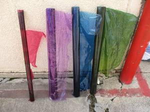 lot 91 image: 4-Rolls of 40 Wide x About 3 Round Of Colored Cellophane
