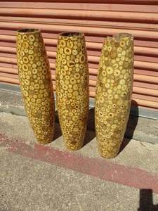 lot 101 image: 3-Tall Glass Flower Vases.