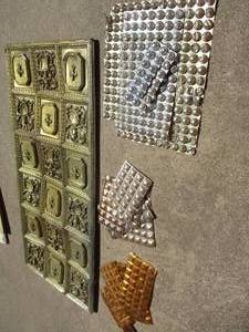 lot 111 image: Vintage Wall  Ceiling Panel, And Extra Pieces Of Different Patterns