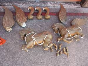 lot 112 image: 2-Display Hanging Styrofoam Flying Horses