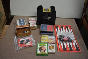 lot 191 image: Card Sorter, Poker Chips, Card Games and Checker Board