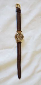 lot 4 image: Borel Kaleidoscope Watch, Backs reads Synchronous 17 Jewels, with Leather Band