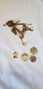 lot 134 image: Gold Chains - 14K  GFD and Pendant Stamped 14K,