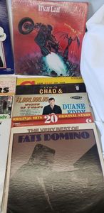 lot 135 image: Box of Record AlbumsLPs, see pictures (Includes - Meatloaf, Fats Domino, Chuck Berry, George Jones, Chubby Checker, Anka and Sedaka, Ray Price, Highwayman, Roots, Charlie Rich and Many More
