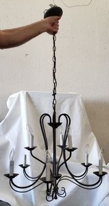 lot 79 image: Black Iron Chandelier