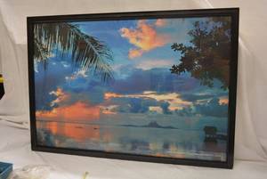 lot 240 image: Large Wooden Picture frame with Glass front, 28x38
