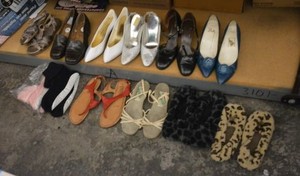 lot 239 image: Ladies Dress Shoes and Slipper, (Mostly Size 7.5)