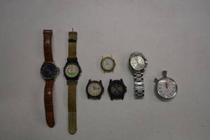lot 243 image: Watches and Watch Faces Plus Stopwatch Includes Diamond, Timex, Gemius Army, Orlando, Stopwatch Reads Dorset 7 Jewels