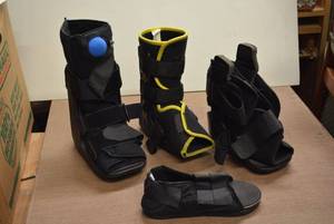 lot 261 image: Foot Braces and Walking Boots as shown