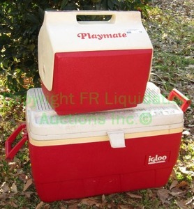 lot 14 image: Playmate and Igloo coolers