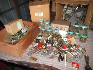 lot 239 image: Assorted electric parts and components as shown, generous quantity