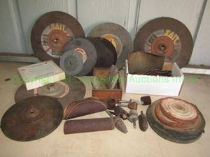 lot 278 image: Assorted sanding, grinding wheels as shown