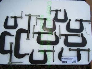 lot 213 image: Cincinnati tool company flat machinest C clamps