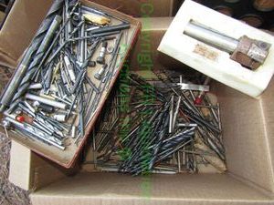 lot 229 image: Assorted drill, tap & die and milling bits as shown