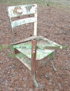 lot 263 image: Antique student desk chair