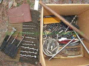 lot 242 image: Auger and drill bits as shown