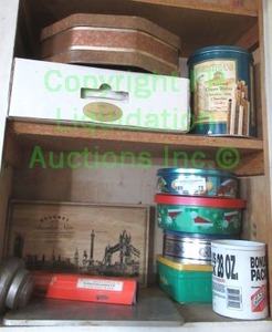 lot 78 image: Assorted storage tins and more as shown