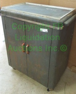 lot 196 image: Vintage mid-century Speed-o-print metal cabinet