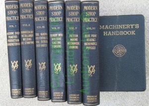lot 126 image: 1929 American Technical Society Modern Shop Practice book set plus