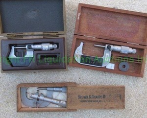 lot 199 image: Brown & Sharpe, Tesa mechanical micrometers