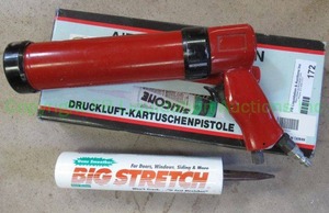 lot 172 image: Northern Industrial air caulking gun never used and tube of Big Stretch caulking