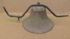 lot 310 image: Antique large cast iron church bell