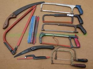 lot 152 image: Craftsman, Sandvik and other brands assorted saws